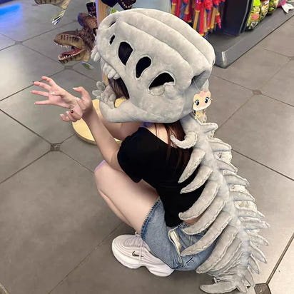 Hot Dinosaur Skeleton Cos Props Children Adult Cute Wearable Mask Halloween Party Carnival Cosplay Costumes Funny Headwear